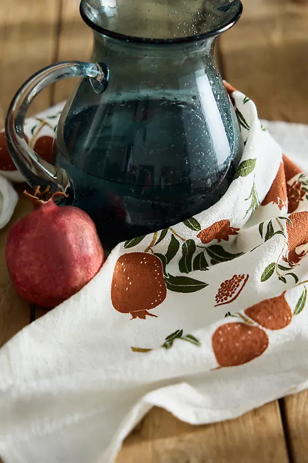 Pomegranates Dish Towel - Cotton by Anthropologie, alternate view