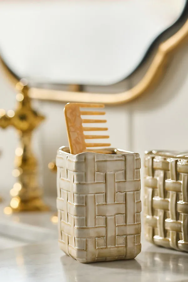Cane Ceramic Woven Tumbler - Beige product