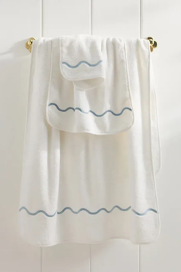 Erin Gates Ripple Embroidered Towel Collection - Grey, Cotton alternate view