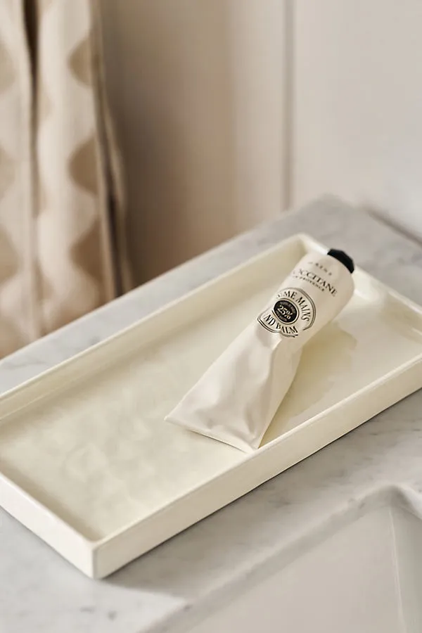 Perla Pearl Ceramic Bath Tray - Ivory product