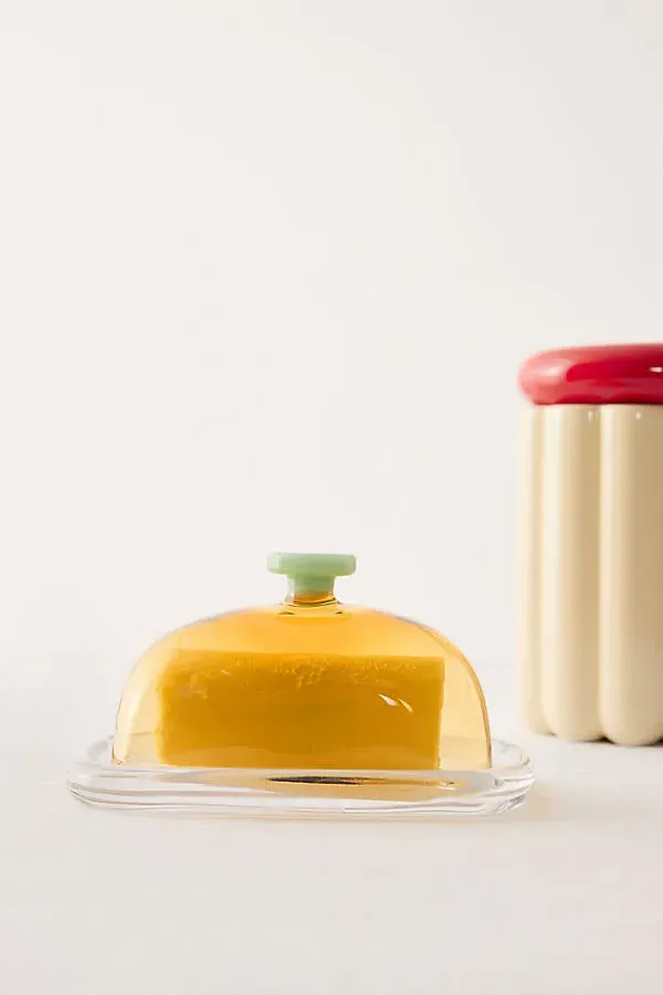 Cantine Glass Butter Dish - Yellow product
