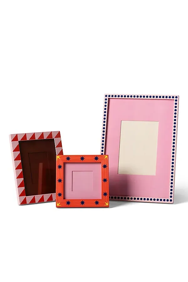 Patch Wood Star Photo Frame - Orange, Pine alternate view