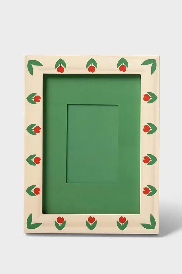 Patch Wood Tulip Photo Frame - Pine product