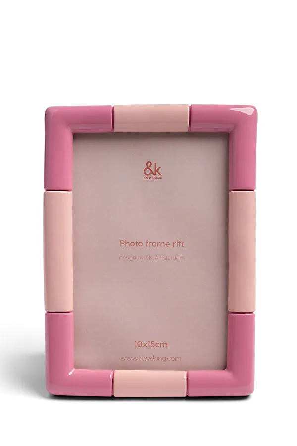 Rift Rectangle Photo Frame - Pink by Anthropologie