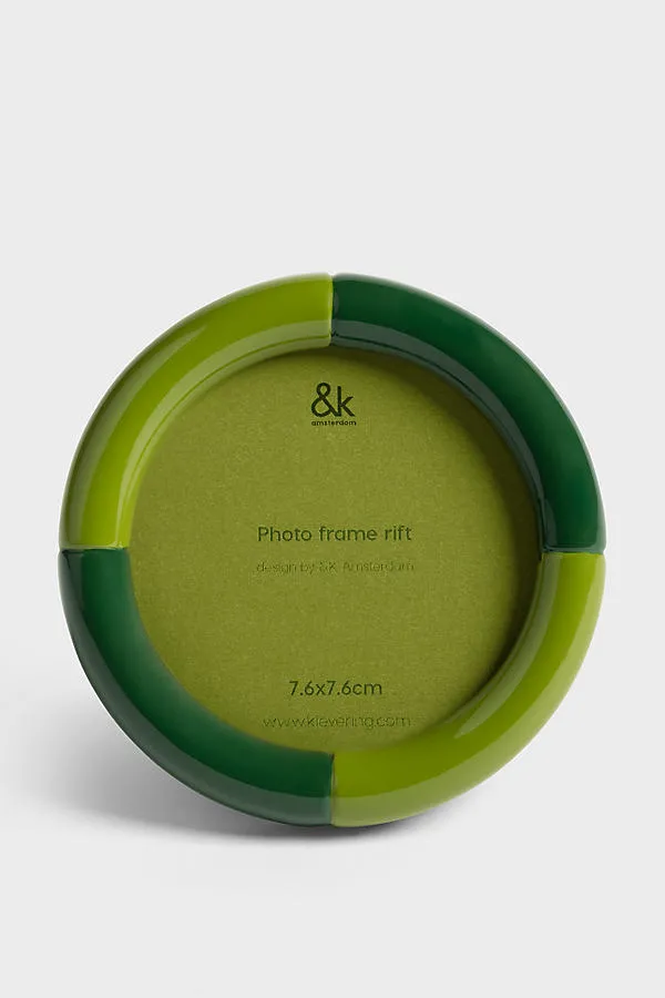 Rift Round Photo Frame - Green by Anthropologie