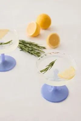 Twirl Coupe Glass Set of 2 by Anthropologie, alternate view