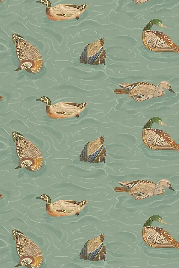 Duck Pond Wallpaper - Blue product