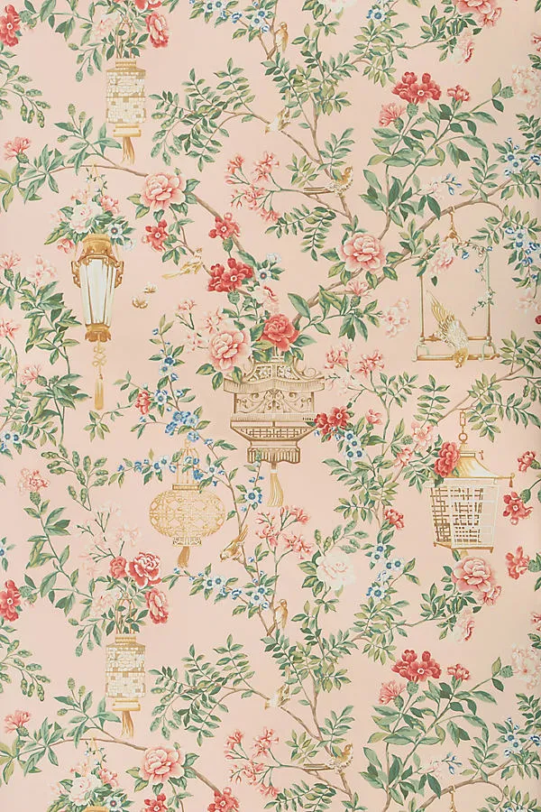 Jardin Fleur Floral Wallpaper - Pink, Polyester product