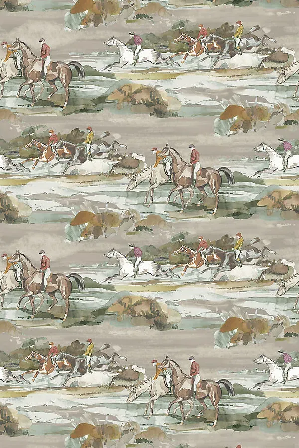 Morning Horse Nature Scene Wallpaper - Ivory product