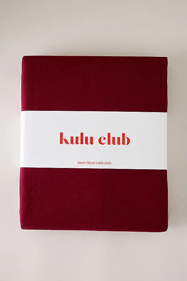 Linen-Blend Ruffle Tablecloth - Red, Cotton/Linen by Anthropologie