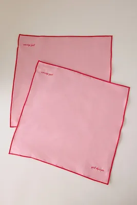 Linen Napkins Set of 2 - Pink, French Flax Linen by Anthropologie, alternate view