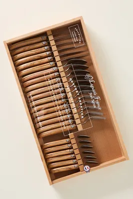 Laguiole Jean Néron 24-Piece Flatware Set - Olivewood product