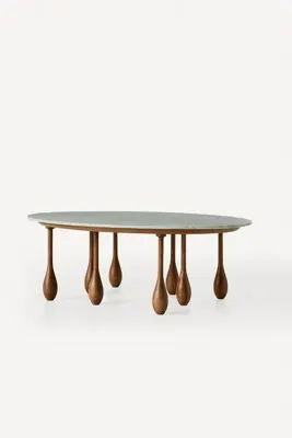 LALA Oval Marble Coffee Table - Green product