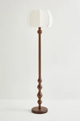Wood Floor Lamp - Linen product