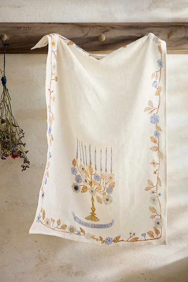 Terrain Hanukkah Dish Towel - Linen by Anthropologie