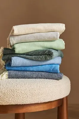 Herringbone Throw Blanket - Green, Cotton/Acrylic product