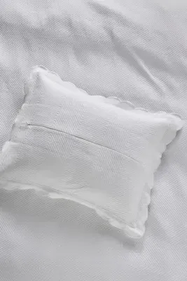 Lands Downunder Scallop Lattice Queen Coverlet Sham - White, Cotton product