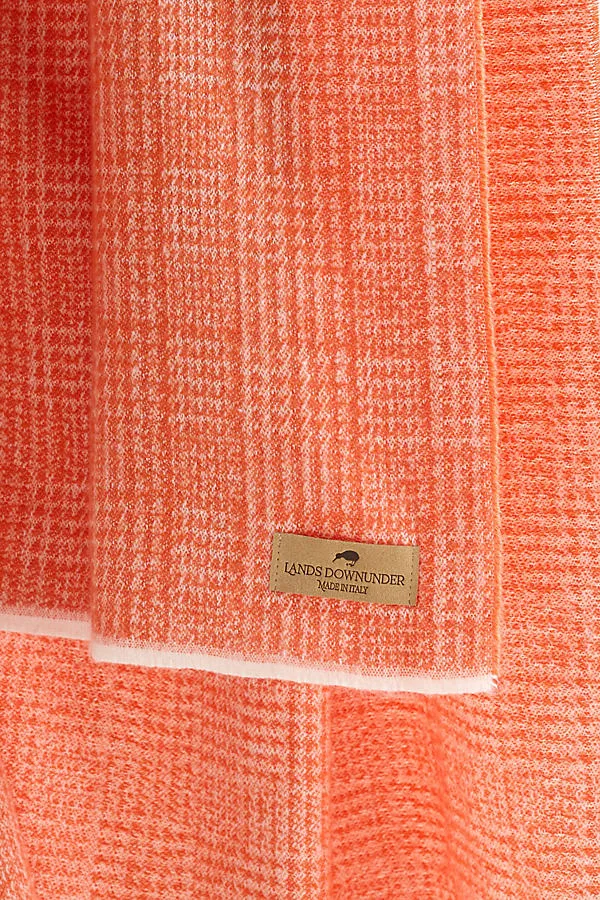 Sutton Plaid Throw Blanket - Orange, Cotton/Acrylic product