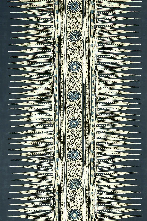 Indian Zag Geometric Wallpaper - Blue product
