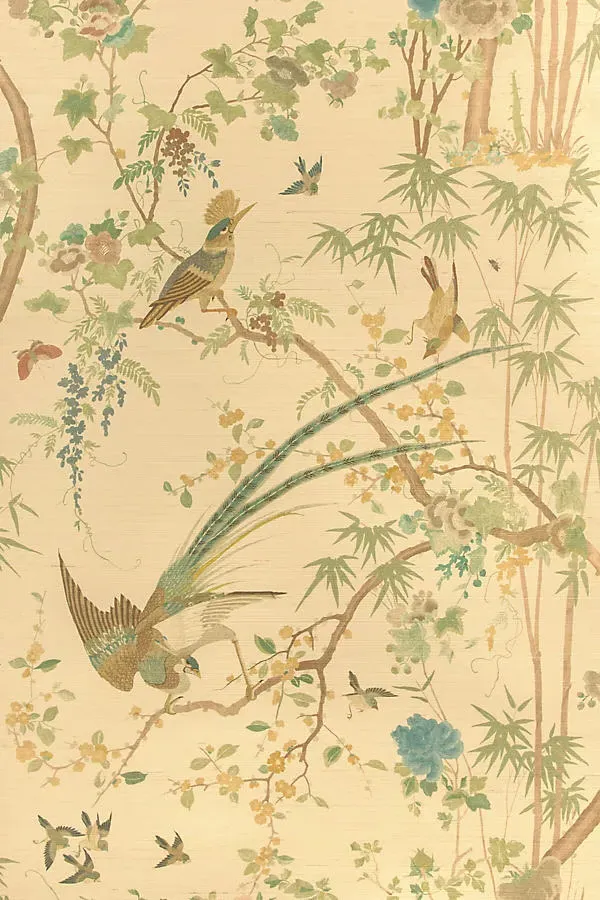 Lee Jofa Mandalay Animal Wallpaper - Yellow, Polyester product