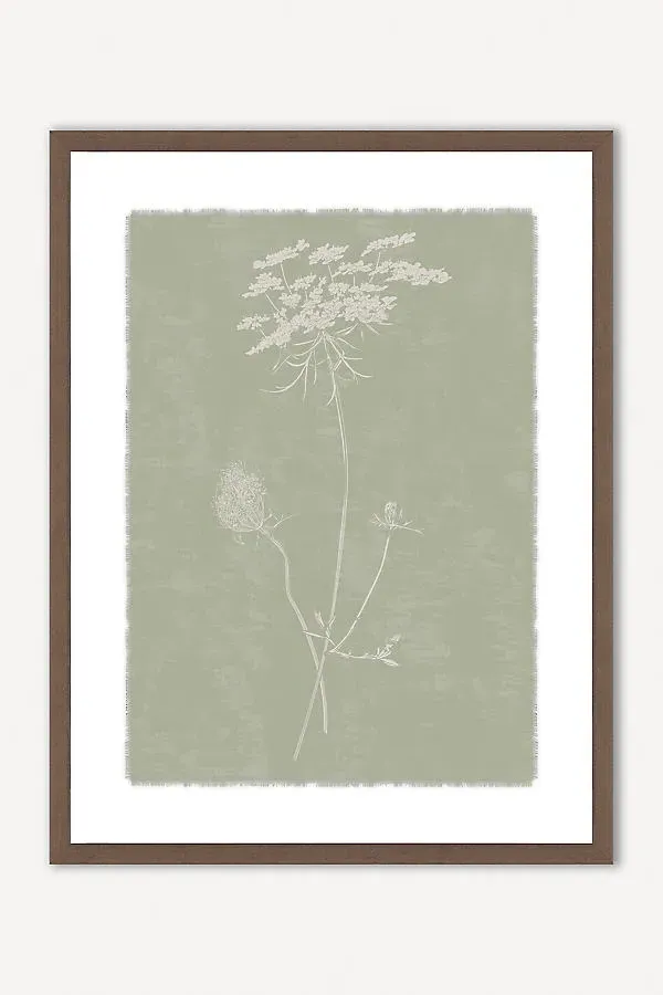 Lilly Kinsey Soft Florals Wall Art - Green, Linen by Anthropologie, image 2