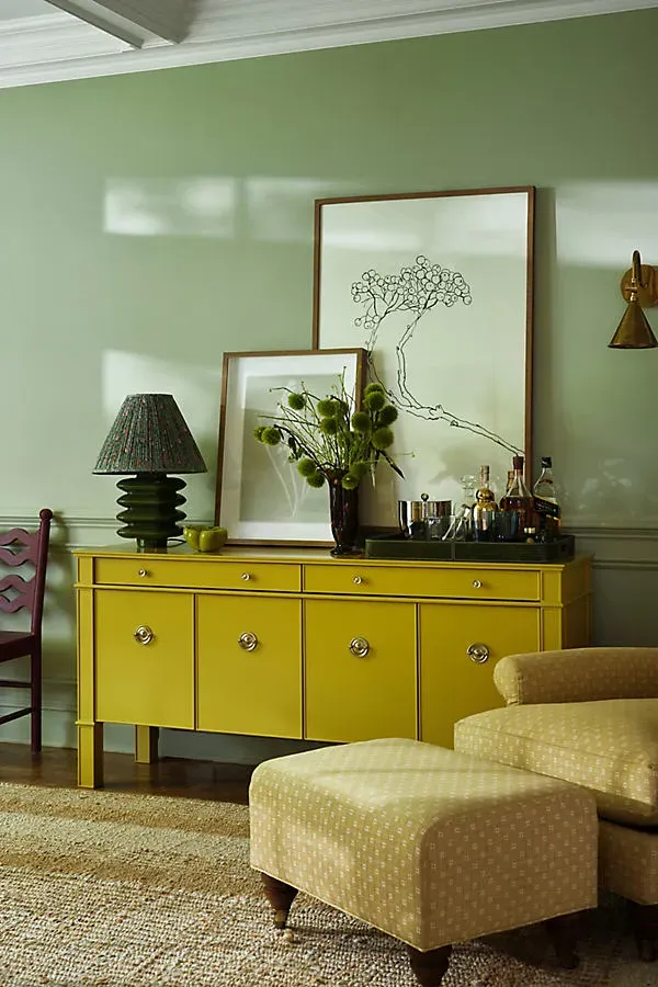 Lilly Kinsey Soft Florals Wall Art - Green, Linen by Anthropologie, image 2