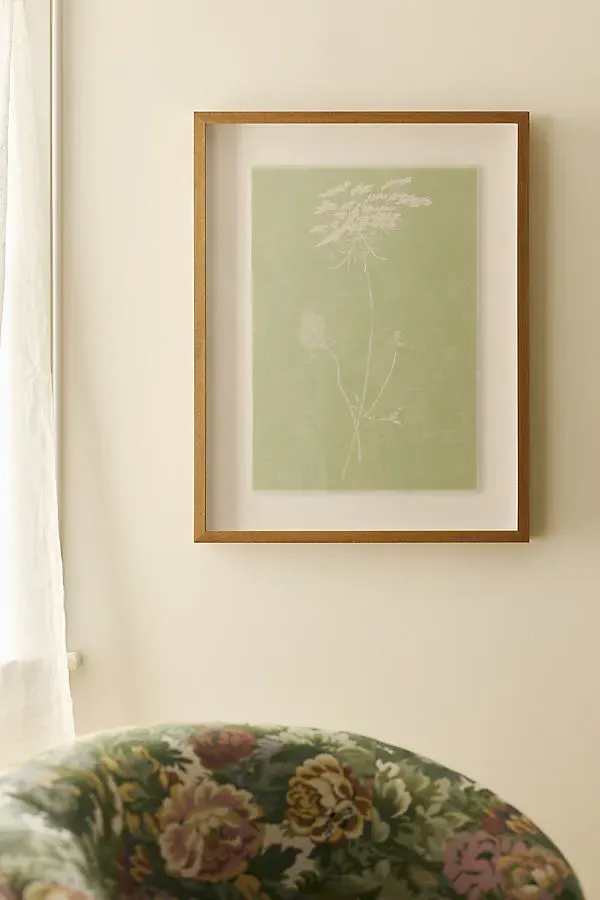 Lilly Kinsey Soft Florals Wall Art - Green, Linen by Anthropologie