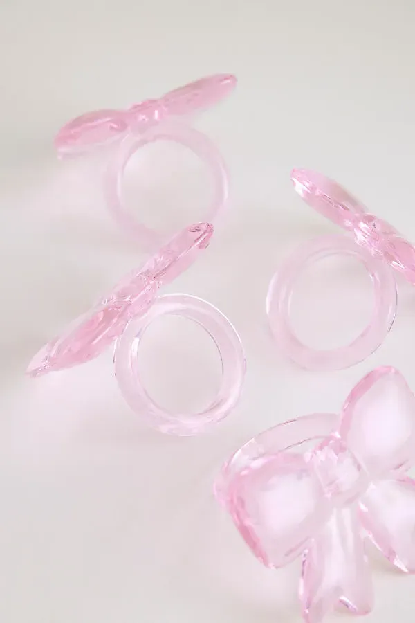 Bow Napkin Rings Set of 4 - Pink product