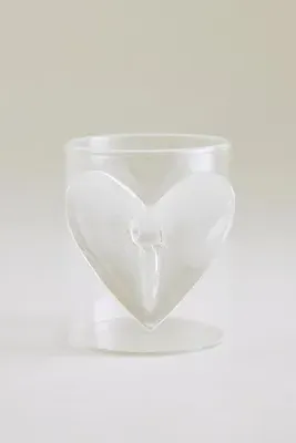 Heart Tumbler Glass - White product