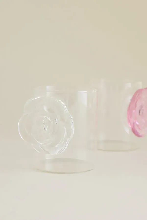 Rosette Tumbler Glass - Pink product