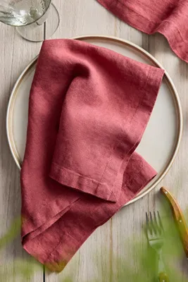 Lithuanian Linen Napkins Set of 2 - Purple, Linen by Anthropologie, image 2