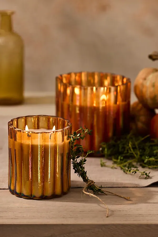 Harvest Pumpkin Small Soy Wax Candle - Orange, Glass by Anthropologie