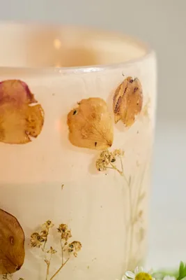 Pressed Floral Candle - Ivory, Soy Wax product