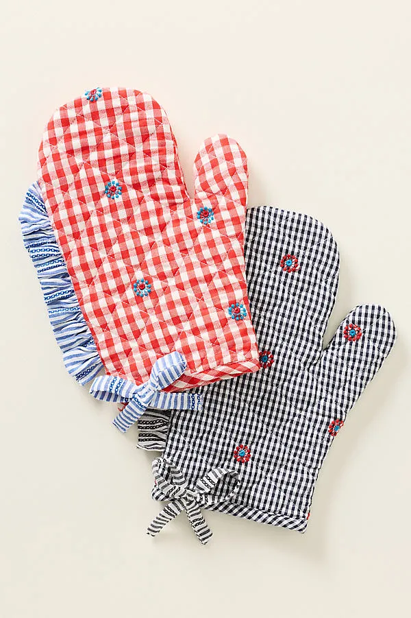 Llani Oven Mitt - Yarn-Dyed Cotton by Anthropologie