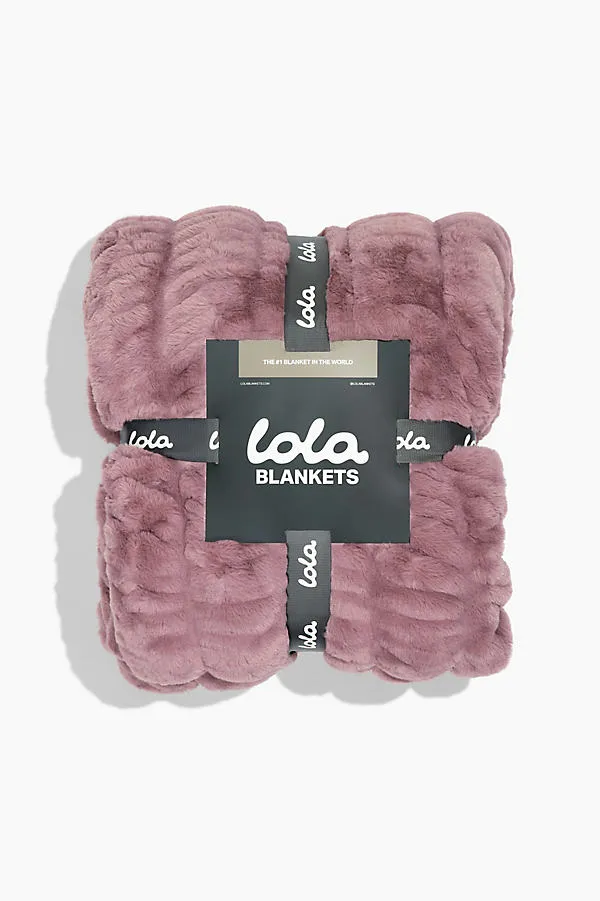 Lola Faux Fur Blanket - Grey, Polyester by Anthropologie, image 2