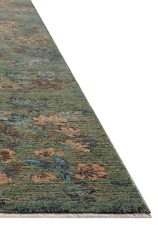 Winchester Floral Rug - Green, Polyester/Cotton by Anthropologie, alternate view