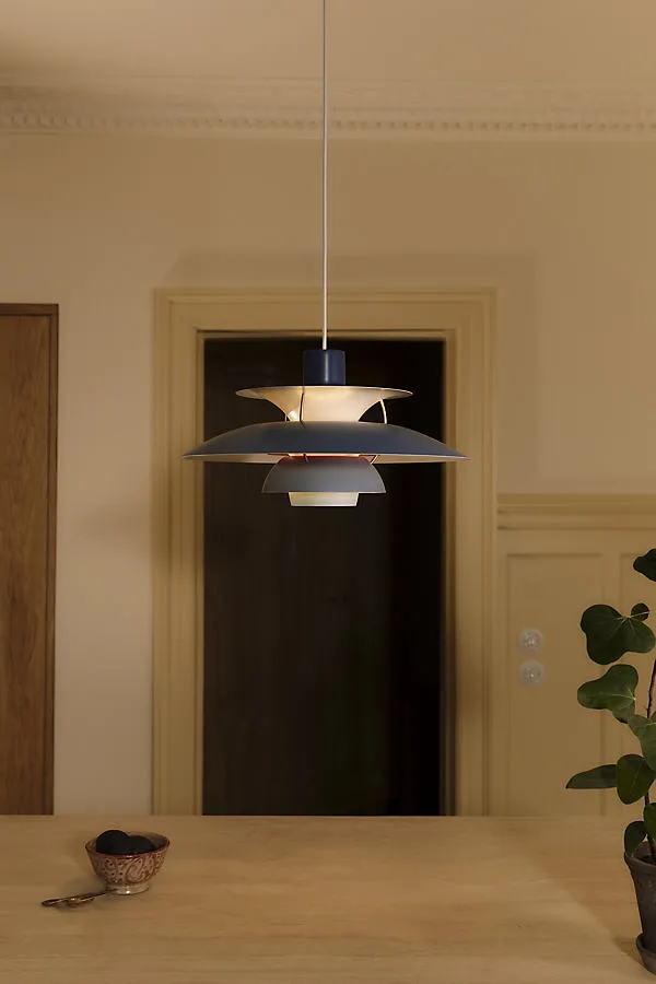 PH5 Tiered Three Shade Pendant Light - Blue, Metal by Anthropologie