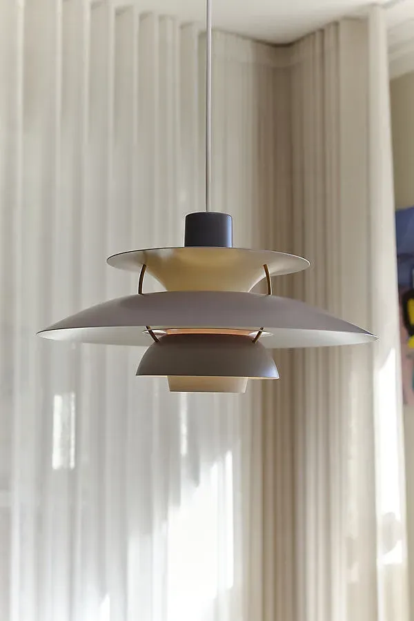 PH5 Tiered Three Shade Pendant Light - Grey, Metal by Anthropologie