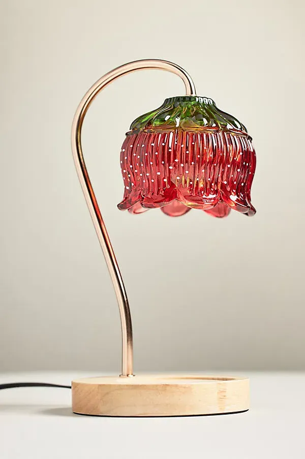 Strawberry Candle Warmer Lamp - Red by Anthropologie