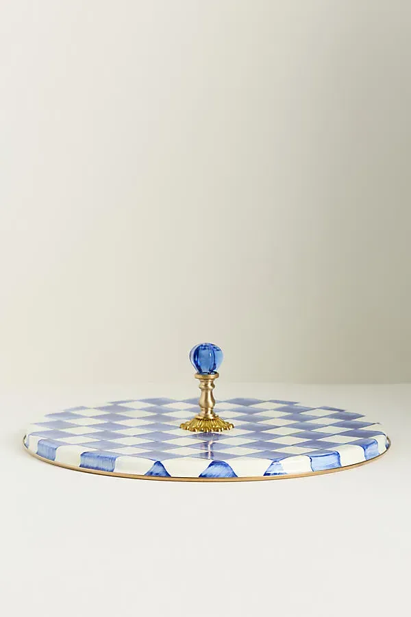 MacKenzie-Childs Check Cheese Platter - Blue by Anthropologie