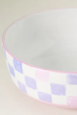 MacKenzie-Childs Stoneware Check Serving Bowl product
