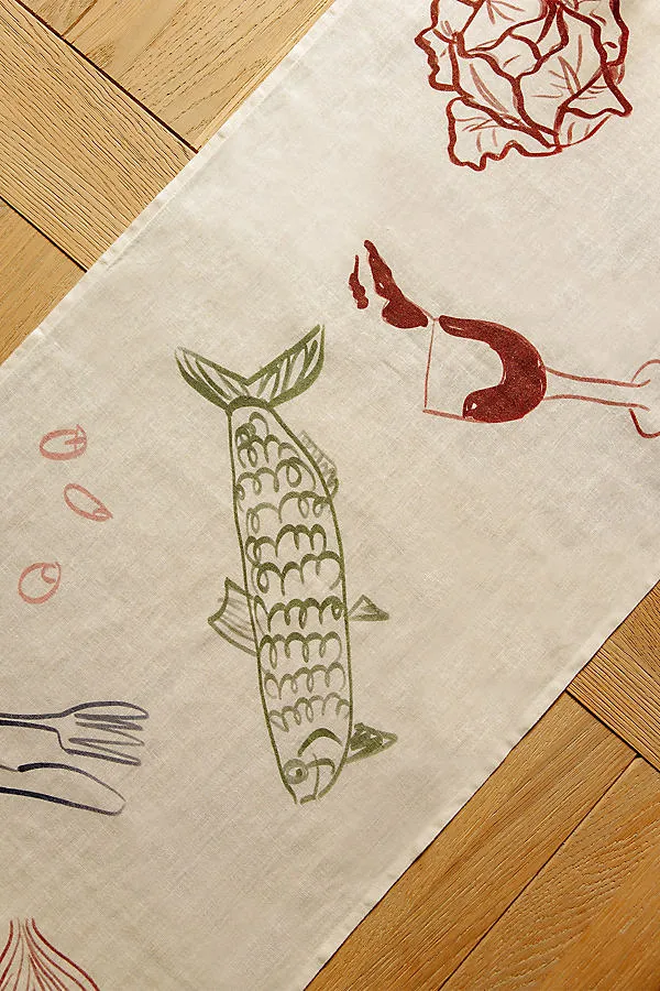 Dinner Table Runner - Beige, Cotton/Linen product
