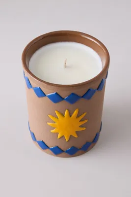 Fennel Rosemary Sun Ceramic Candle - Blue product