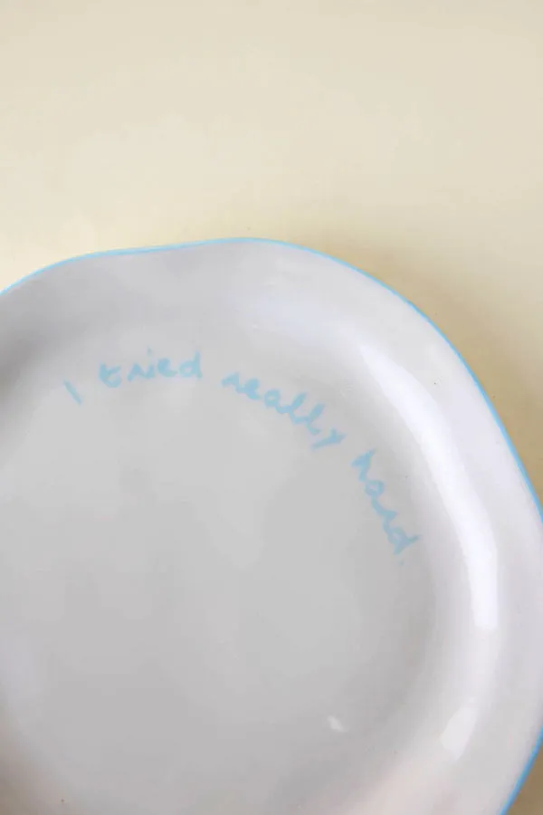 Maegen Statement Stoneware Plate - Blue product