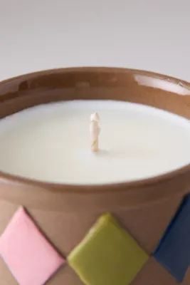 Marigold Clove Harlequin Ceramic Candle - Yellow product