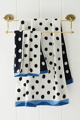 Cotton Patterned Towel Collection - Black by Anthropologie, image 2