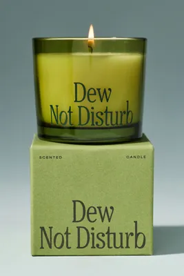 Dew Not Disturb Small Glass Candle - Green, Cotton product
