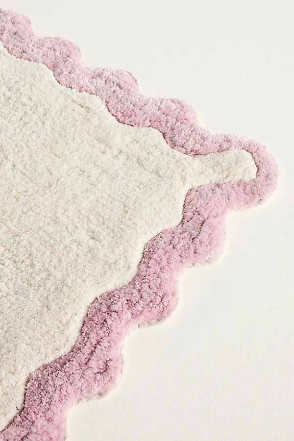 Ernestine Small Scalloped Bath Mat - Cotton by Anthropologie, image 2