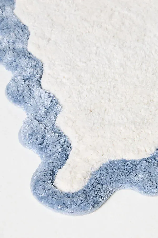 Ernestine Small Scalloped Bath Mat - Cotton product