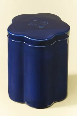 Jasmine & Sandalwood Glass Candle - Blue, Cotton product